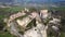 Aerial drone video of impressive San Leo medieval castled village. Italy , Emili Romagna