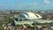 Aerial drone video Miami Marlins Park sports stadium 4k