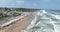 Aerial drone video of Omaha beach in Normandy,France