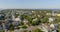 Aerial drone video residential neighborhood homes in Corolla Beach North Carolina USA