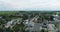 Aerial drone video turning from right to left revealing the village and the country side of St-Jacques de Montcalm