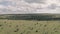 Aerial drone view of african plains landscape in Laikipia, K