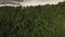 Aerial drone view of a beach in isolated Cayo Icacos Puerto Rico island