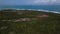 Aerial drone view of a beach in isolated Cayo Icacos Puerto Rico island