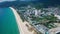 Aerial drone view of beautiful empty beach in Phuket