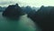 Aerial drone view of beautiful mountains and lake in Khao Sok National Park, Surat Thani
