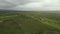 Aerial drone view of the beautiful scenic Icelandic landscape