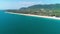 Aerial drone view of beautiful tropical paradise island in Thailand
