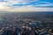 Aerial drone view on Bielsko-Biala. Bielsko-Biala is a city in southern Poland