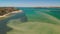 Aerial drone view of Bribie Island, Queensland, Australia