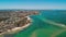 Aerial drone view of Bribie Island, Queensland, Australia