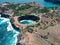 Aerial drone view of Broken beach, Nusa Penida, Indonesia