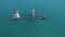 aerial drone view of cargo ship Manassa Rose M in Greek waters