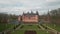 Aerial drone view of castle or Kasteel de Haar in Utrecht, The Netherlands.