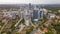 Aerial drone view of Chatswood CBD in the Lower North Shore of Sydney, NSW Australia