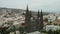 Aerial drone view of the church of San Juan Bautista in Arucas, Las Palmas, Spain