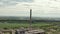 Aerial drone view. Coal power plant, Big Pipe.