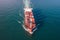 Aerial Drone View Of Container Cargo Ship In Sea AI generated