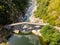 Aerial drone view of Devil`s Bridge or Dyavolski most in the Rhodope Mountains