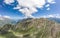 Aerial drone view of Edelweissspitze viewpoint on Grossglockner Taxenbacher Fusch High Alpine Road in Austria