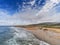 Aerial drone view on Fanore beach, county Clare, Ireland.