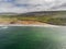 Aerial drone view on Fanore beach, county Clare, Ireland.