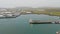 Aerial drone view of Grindavik, small fishing town