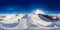 An aerial drone view of the Hintertux Glacier. Ski slops on the top of the Hintertux glacier in the Austrian Alps. 360 panorama