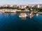 Aerial Drone View of Historical Moda Pier in Kadikoy / Istanbul.