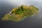 Aerial drone view of honkasaari island in kallavesi lake Eastern finland Kuopio , Europe