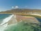 Aerial drone view on Keel beach