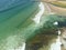 Aerial drone view on Keel beach