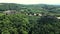 Aerial drone view of the landmark of Helfstyn Castle. Located in Czech republic