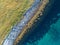 Aerial drone view of nature coastline of remote place