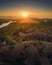 Aerial drone view of nature landscape