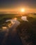 Aerial drone view of nature landscape