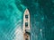 Aerial Drone View Of Old Shipwreck Ghost Ship