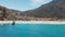 Aerial drone view Oludeniz beach Turkey Mediterranean cost