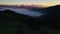 Aerial drone view over mountain forest and Sava valley, Slovenia, Europe