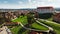 Aerial Drone View over Ptuj Castle in Slovenia