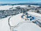 Aerial drone view of Pilgrimage Church of Saint John of Nepomuk, Zdar nad Sazavou, Czech Republic. UNESCO heritage. Ancient