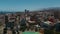 aerial drone view of Plaza Espana fountain, Santa Cruz, Tenerife, Canary island