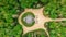 Aerial drone view of Schwarzenberg Tomb near Trebon, Czech Republic.Neo-gothic building with tower and majestic double staircase