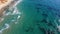 Aerial drone view of sea and coastline