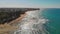 Aerial drone view of Shelly Beach at Caloundra, Australia