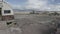 Aerial Drone View of small town Tecopa just outside of Death Valley National Park on a bright sunny day in California