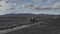 Aerial Drone View of small town Tecopa just outside of Death Valley National Park on a bright sunny day in California