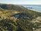 Aerial Drone View Theater Ruins Beach Coast Patara