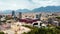 Aerial drone view of Tirana, Albania