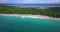 Aerial drone view of a Tropical caribbean beach in Bocas del Toro, Panama